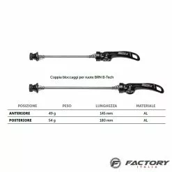 BRN Bloccaggio Mozzo Ruote Bici In Alluminio