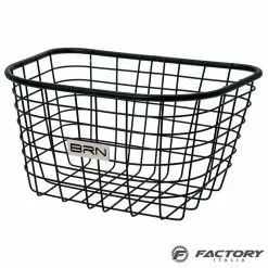 Cesto Bici Anteriore In Acciaio Nero BRN Islanda