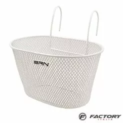 BRN Cesto Bici Bimbo Bianco Con Ganci