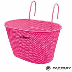 BRN Cesto Bici Bimbo Rosa Con Ganci
