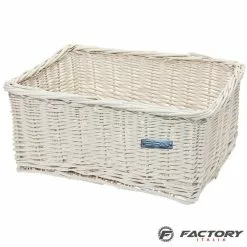 Cesto Bici In Vimini BRN Monella Bianco