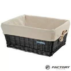 Cesto Bici In Vimini BRN Small Nero