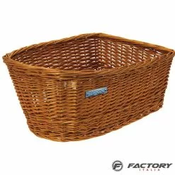Cestino Posteriore Bici In Vimini Naturale BRN Sally