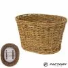 BRN Cesto Bici Vintage Anteriore In Eco-rattan Marrone
