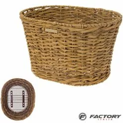 BRN Cesto Bici Vintage Anteriore In Eco-rattan Naturale