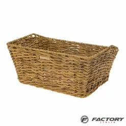 BRN Cesto Bici Vintage Anteriore Rettangolare In Eco-rattan Naturale