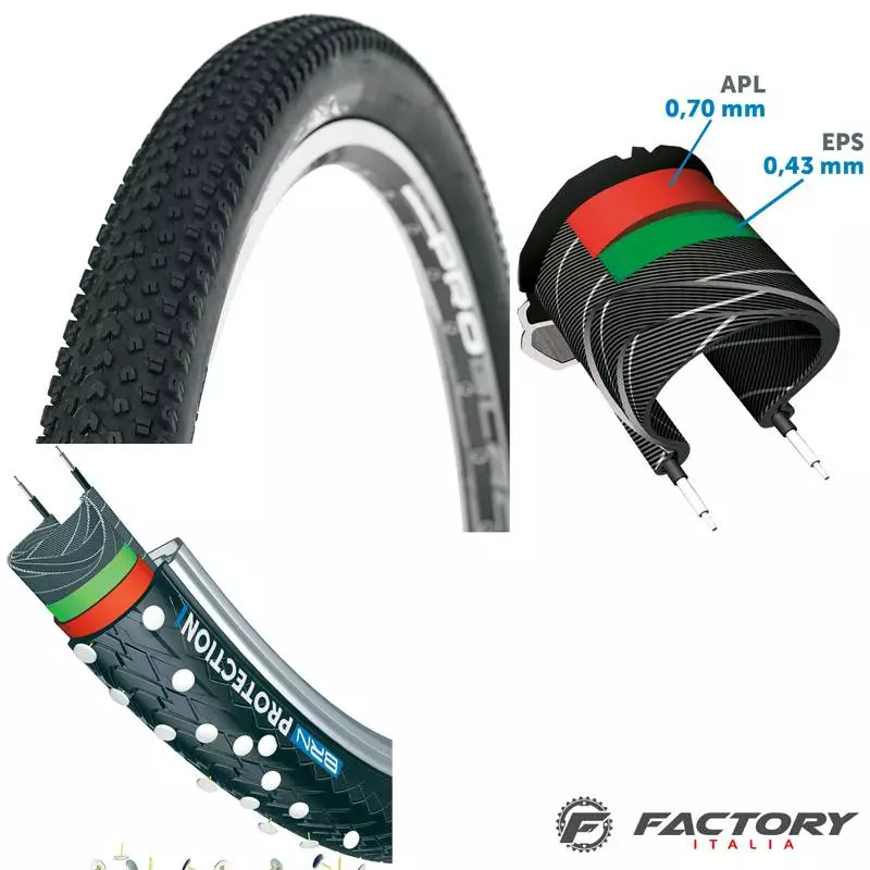 BRN Copertone Antiforo Misura 27.5 X 2.20 1 BRN Copertone Antiforo Misura 27.5 X 2.20