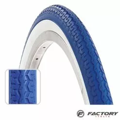 BRN Copertone Bici City Colore Bianco-blu Misura 26x 1 3-8