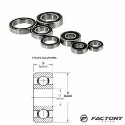 BRN Cuscinetto A Sfera Movimento Centrale 25x42x9