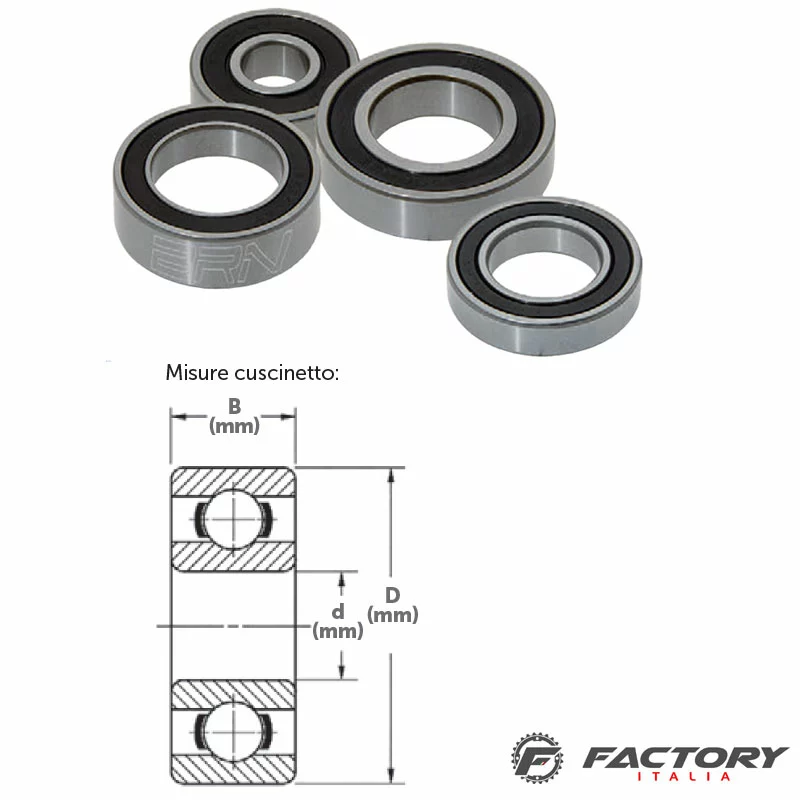 BRN Cuscinetto Al Mozzo Sfere In Ceramica 12x28x8 1 BRN Cuscinetto Al Mozzo Sfere In Ceramica 12x28x8