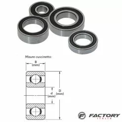BRN Cuscinetto Al Mozzo Sfere In Ceramica 15x28x7