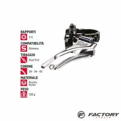 Deragliatore Cambio Anteriore Bici BRN FG3