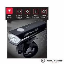 BRN Fanale Bici Anteriore A 1 Superled Sirio 300