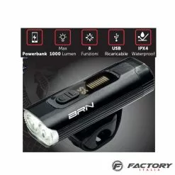 BRN Fanale Bici Anteriore A 2 Superled Screen