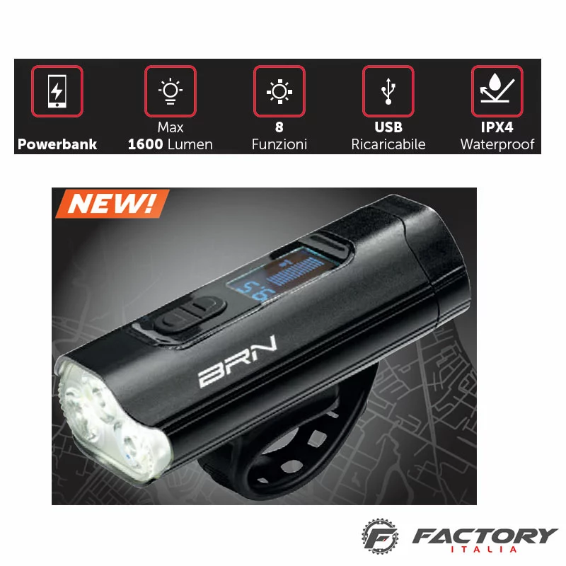 BRN Fanale Bici Anteriore A 3 Superled Screen 1 BRN Fanale Bici Anteriore A 3 Superled Screen