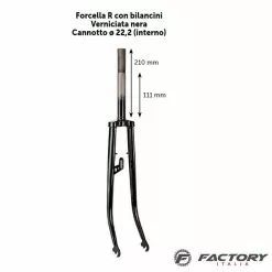 BRN Forcella Bici Freni A Bacchetta A Bilancini 28″ Nera