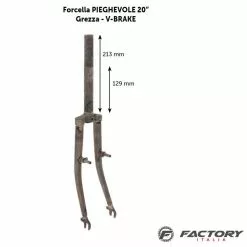 BRN Forcella Bici Pieghevole 20 Pollici Grezza