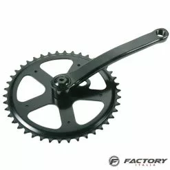 BRN Guarnitura Bici In Acciaio Nera 42 Denti