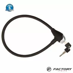 Lucchetto Bici A Cavo BRN Rivestito In Silicone Nero