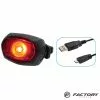 BRN Luce Bici Posteriore Rossa Ricarica USB