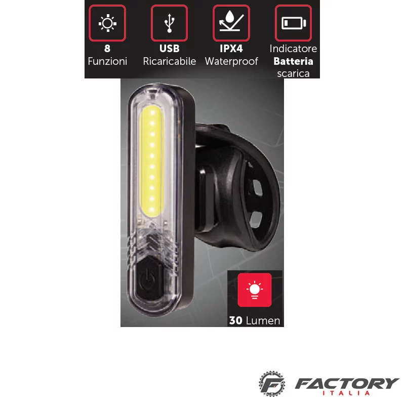 Luce Bicicletta Anteriore Bolt BRN 1 Luce Bicicletta Anteriore Bolt BRN