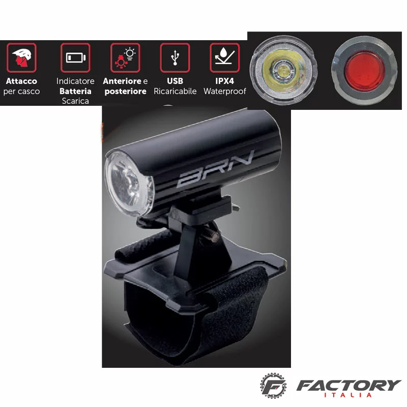 BRN Luce Per Casco Bici Antares 1 BRN Luce Per Casco Bici Antares