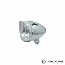 BRN Luce Riflettore Bicicletta A Dinamo Cromato Classico