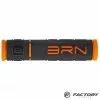 Manopole Bici Gomma Morbida BRN Arancio