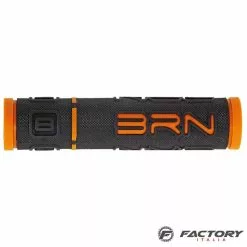 Manopole Bici Gomma Morbida BRN Arancio