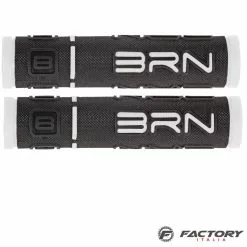 Manopole Bici Gomma Morbida BRN Bianche