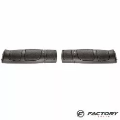 BRN Manopole Bici In Gomma Morbida Trekking Nere