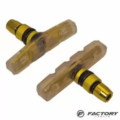 BRN Pattini Freno Bici V-brake Gomma Trasparente Gialli