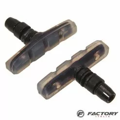 BRN Pattini Freno Bici V-brake Gomma Trasparente Neri