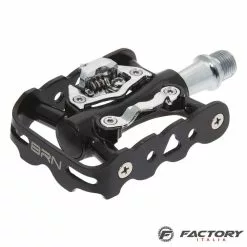 Pedali MTB BRN Doppia Funzione Neri Su Cuscinetti