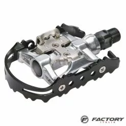 Pedali MTB BRN Doppia Funzione Silver