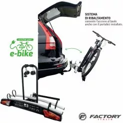 BRN Portabici Auto Gancio Traino Per 2 Biciclette