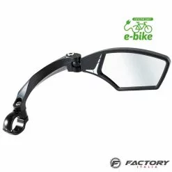 BRN Specchietto Bici Con Lente In Vetro Destro Rettangolare